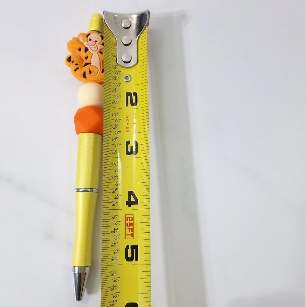 Tigger Winnie The Pooh Friend Beaded Writing Pen, Black Ink Pen, NEW
